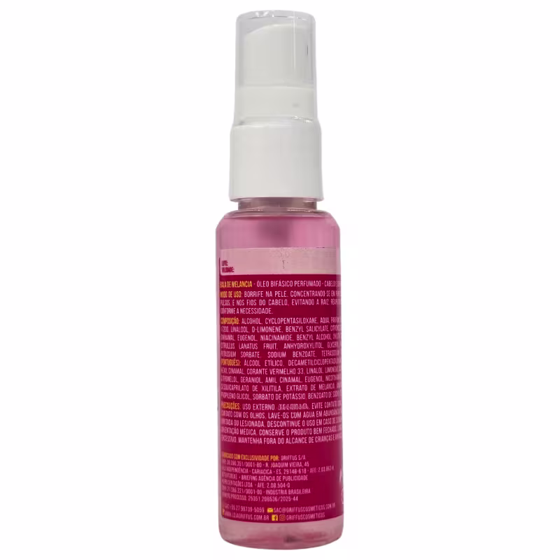 Griffus Intense Óleo Bifásico Perfumado Cabelo e Corpo Bala de Melancia Vegano 35ml