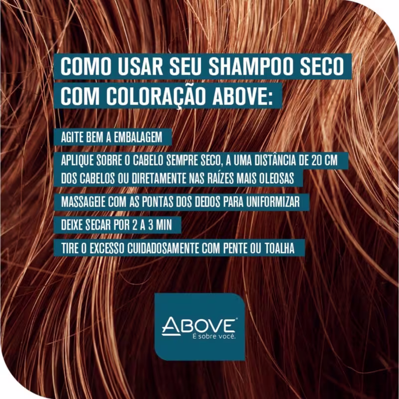 Shampoo a Seco c/ Coloração Castanho Claro Above 150ml