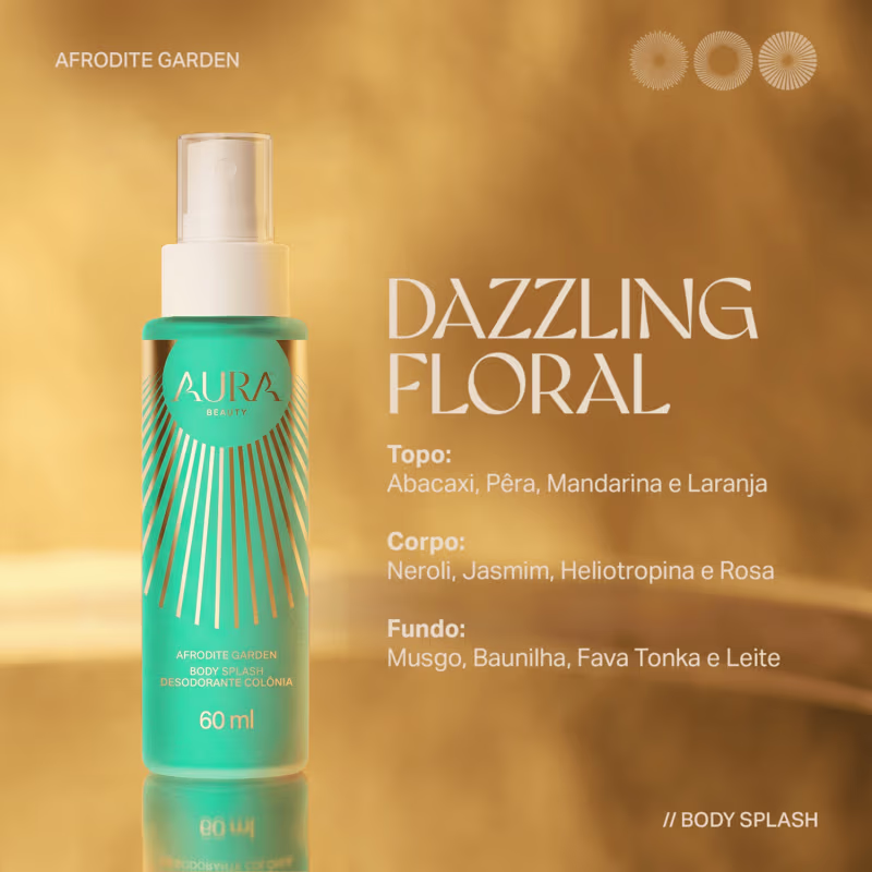 Kit 3 Body Splash Trilogia das Deusas Aura Beauty Jade Picon 60ml Cada