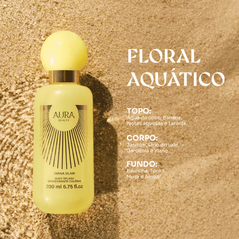 Body Splash Diana Glam Aura Beauty Jade Picon 200ml