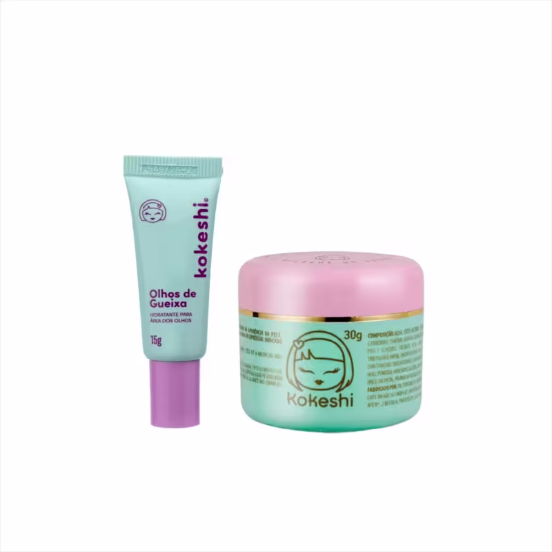 Kit Kokeshi Pele de Porcelana + Olhos de Gueixa Hidratante