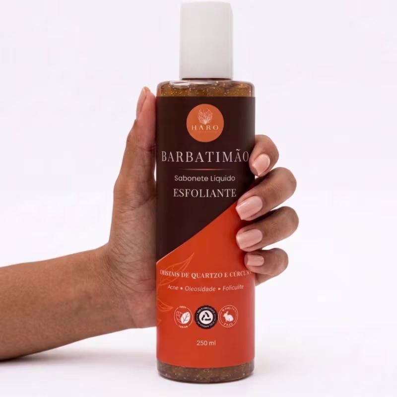 Sabonete Líquido Esfoliante Barbatimão e Quartzo Haro 250ml