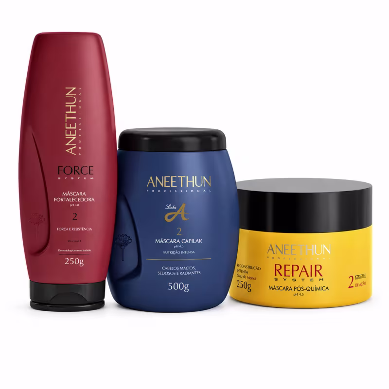 Kit Aneethun Cronograma Força e Crescimento 3 Produtos
