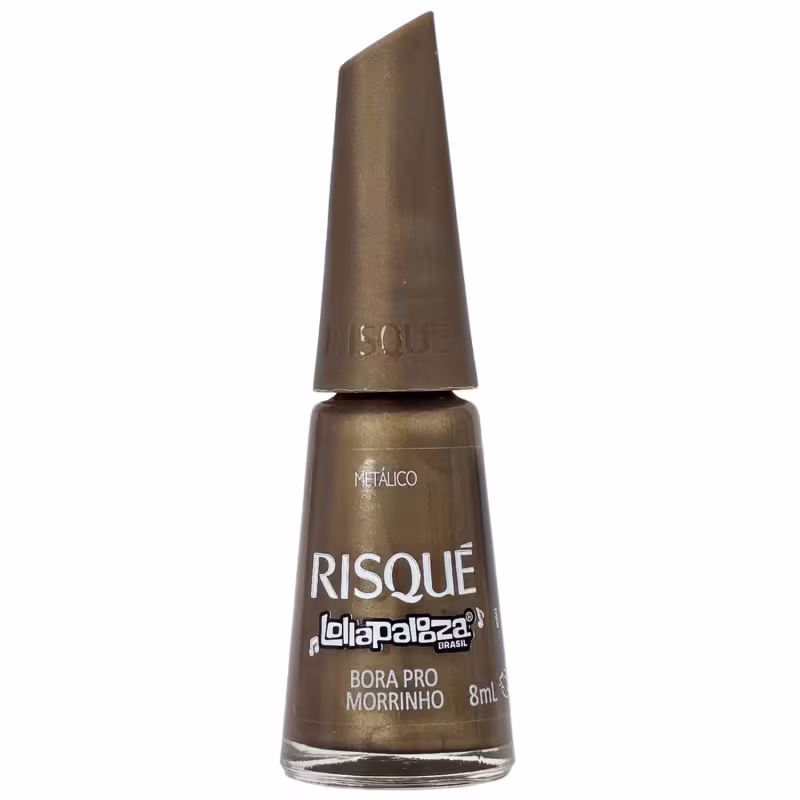 Risque Lollapaloza Brasil Esmalte Metálico Bora Pro Morrinho 8ml