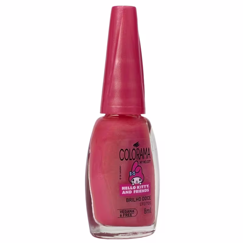 Colorama Hello Kitty And Friends Esmalte Efeitos Brilho Doce My Melody 8ml