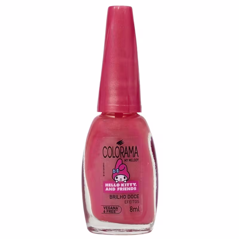 Colorama Hello Kitty And Friends Esmalte Efeitos Brilho Doce My Melody 8ml
