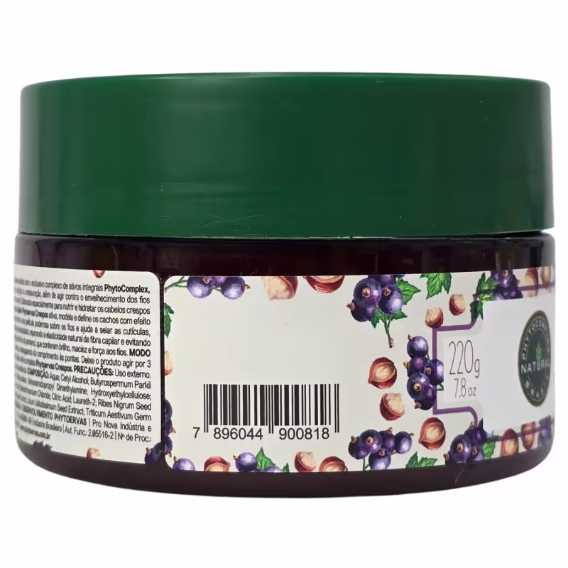 Phytoervas Máscara Capilar Crespos Groselha Negra e Óleo de Macadâmia 220g