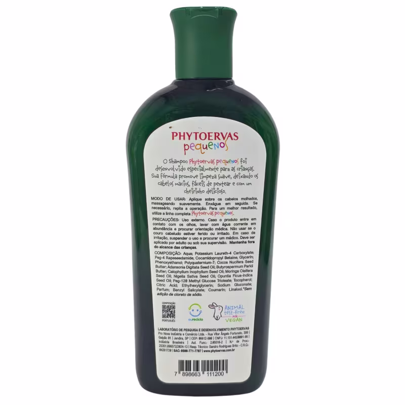 Phytoervas Pequenos Shampoo Da Girafa Sapeca 250ml