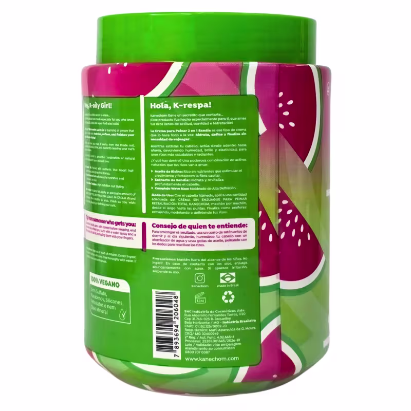 Kanechom Meus Crespos Tratamento 2 em 1 Hidratação Melancia Vegano 1kg