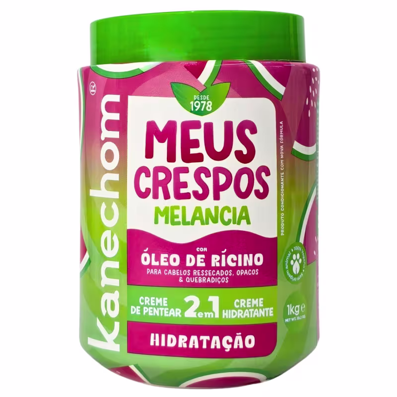 Kanechom Meus Crespos Tratamento 2 em 1 Hidratação Melancia Vegano 1kg