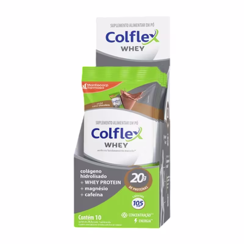 Colflex Whey Protein Sabor Chocolate 10 Sachês