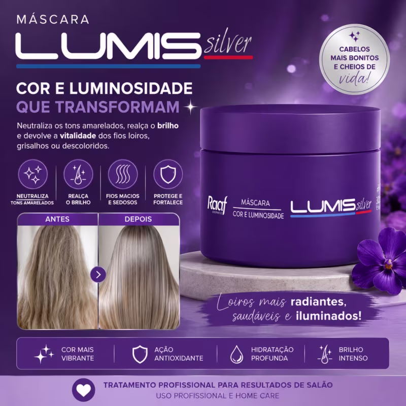Máscara Matizadora Lumis Silver Raaf - 300g