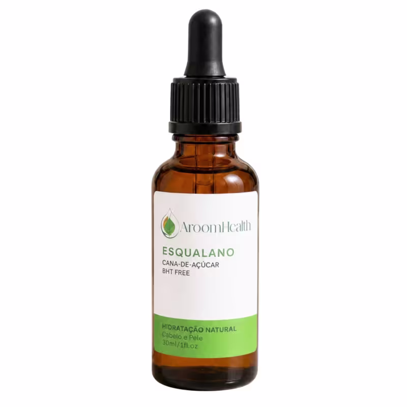 Esqualano Vegetal de Cana de Açucar Cabelo e Pele Fórmula Vegana 30 ml