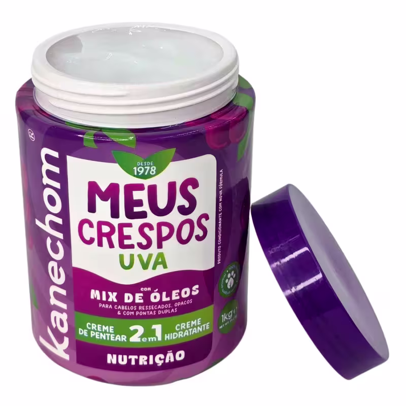 Kanechom Meus Crespos Tratamento 2 em 1 Nutrição Uva Vegano 1kg