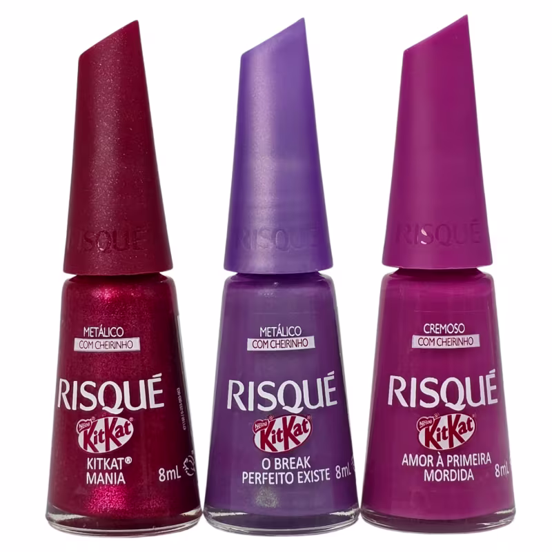 Kit Risque Kit Kat Esmalte Coleção Completa 9 Cores