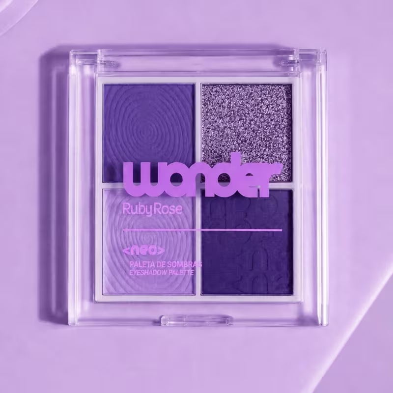 Paleta de Sombras Quarteto Neo Wonder HBE 2212 Ruby Rose  Cor Revival
