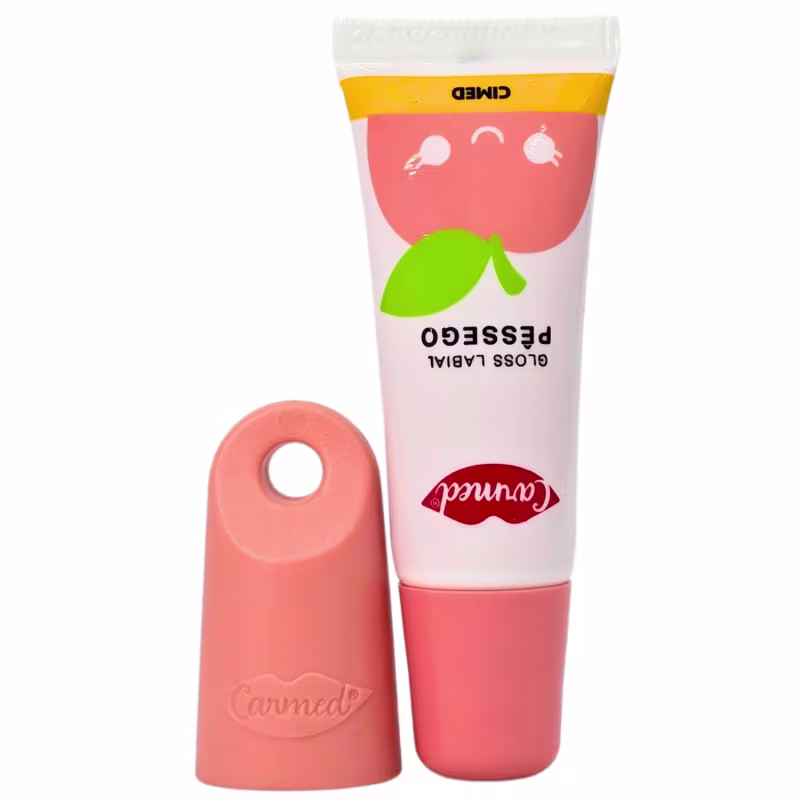 Carmed Gloss Labial Pêssego Tchurma Com Cor 5g
