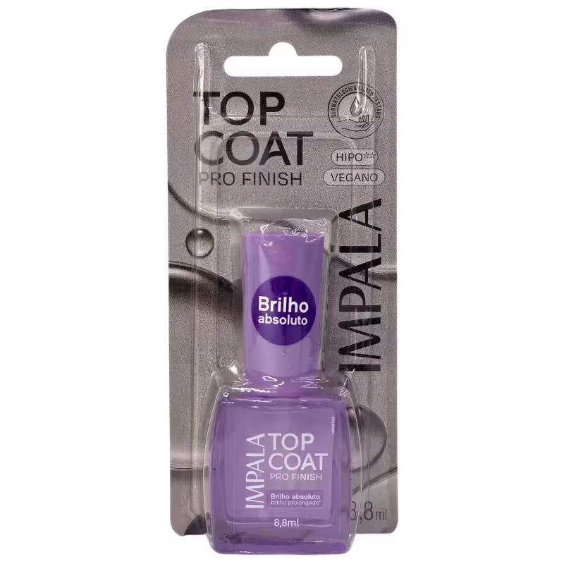 Impala Pro Finish Top Coat Brilho Absoluto Blister 8,8ml