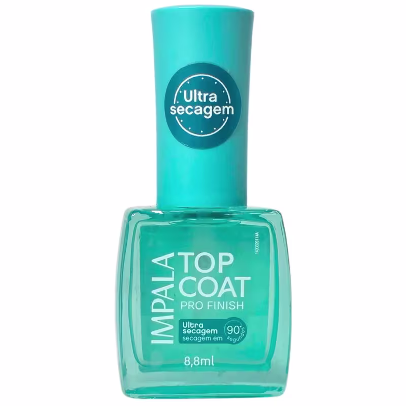 Impala Pro Finish Top Coat Ultra Secagem em 90 segundos Blister 8,8ml