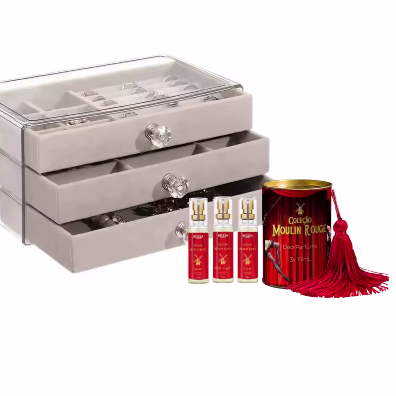Presente feminino perfumes e porta jóias  Moulin Rouge