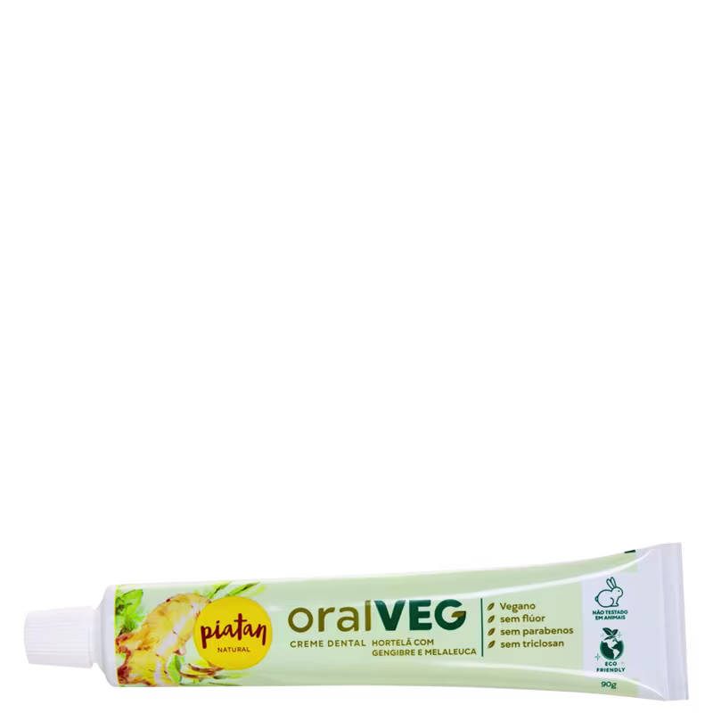Piatan Natural Oral Veg Hortelã com Gengibre e Melaleuca - Creme Dental 90g