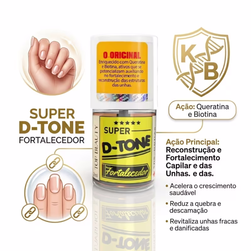 Tratamento Das Unhas Top Beauty S.O.S Unhas Kit 4 Bases Fortalecedora 7ml