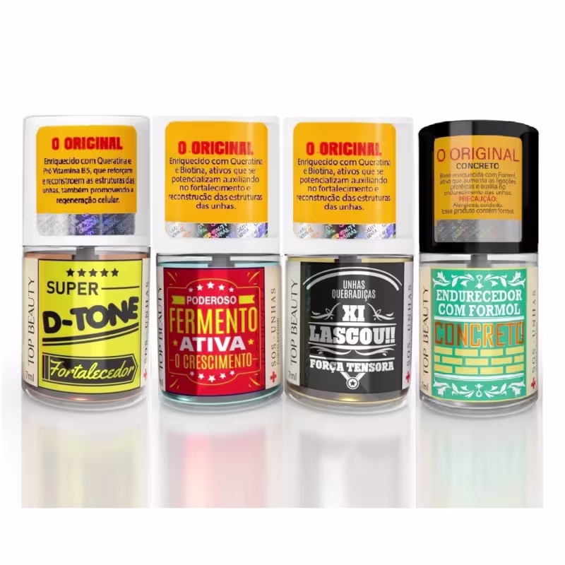 Tratamento Para Unhas Bases Fortalecedoras Top Beauty SOS Unhas (9 Bases)