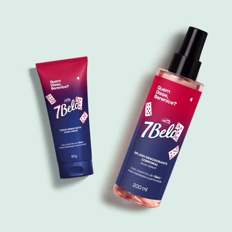 Combo 7Belo: Body Splash Desodorante Colônia 200ml + Creme Hidratante de Mãos 50g