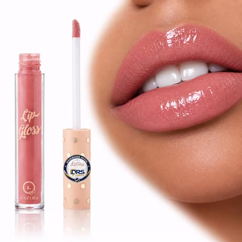 Kit 2 Gloss Labial Latika Lip Hidratante 41+48 Nude Rosê Elegante