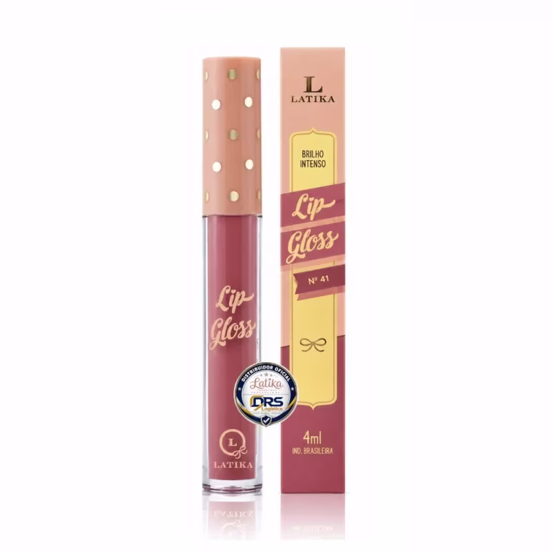Kit 2 Gloss Labial Latika Lip Hidratante – Cores Nude Glam e Brilho 41 + 52