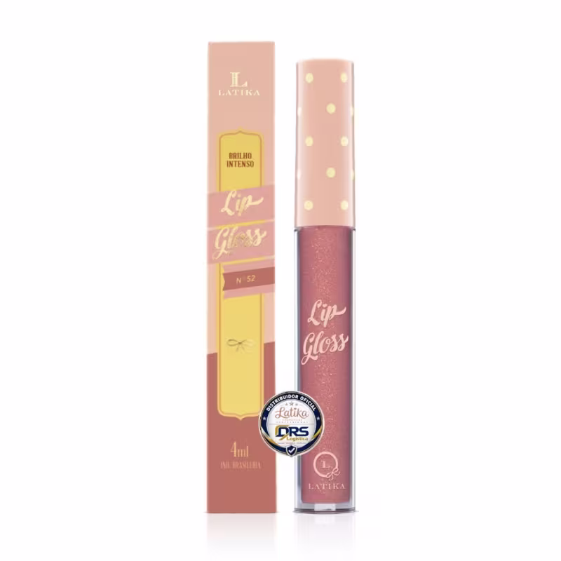 Kit 2 Gloss Labial Latika Lip Hidratante – Cores Nude Glam e Brilho 41 + 52