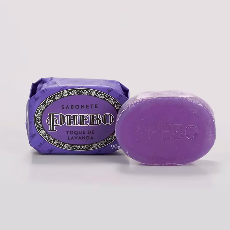 Trio Sabonetes em Barra de Glicerina Toque de Lavanda Phebo
