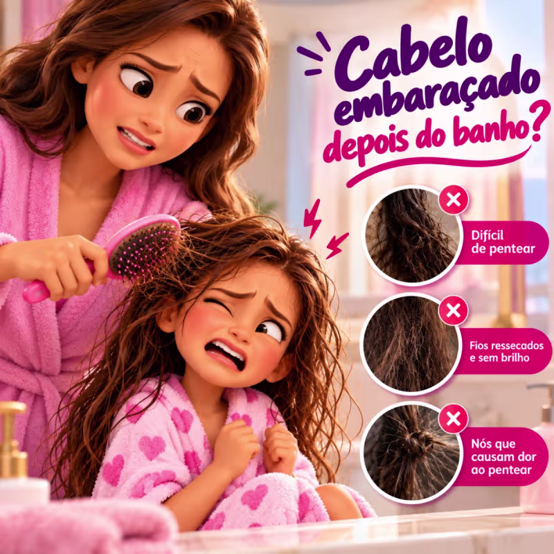 Spray Desata Nós Kids Soft Hair 140ml Desembaraçante Cabelos