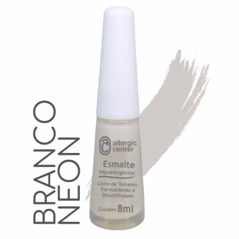 Esmalte Hipoalergênico 7 Free 7mL Allergic Center Cor:Branco Neon Cintilante