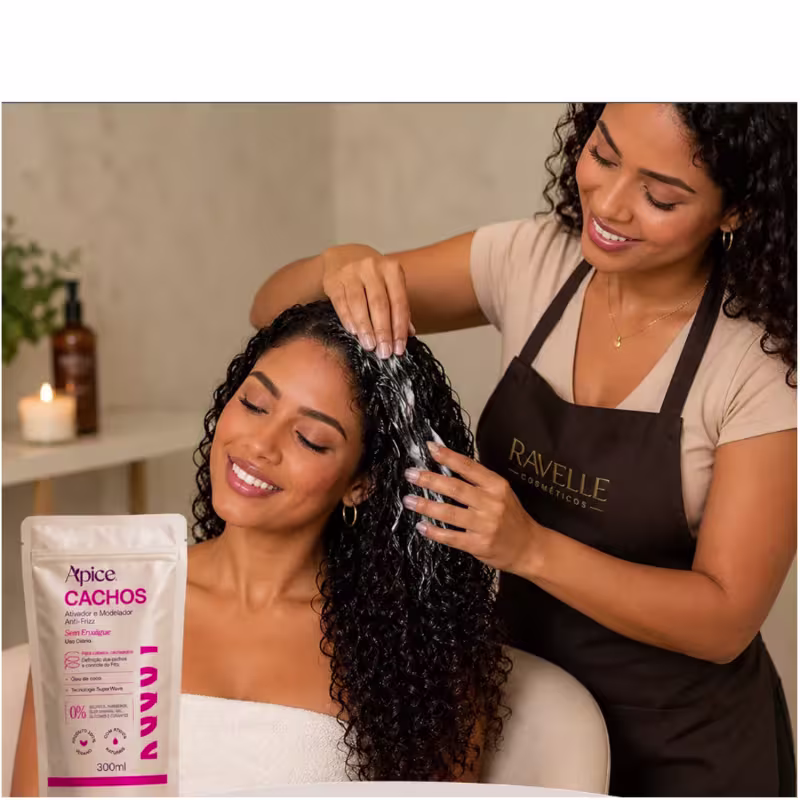 Refil Ativador e Modelador Anti-Frizz Apice Cachos Essence 300ml