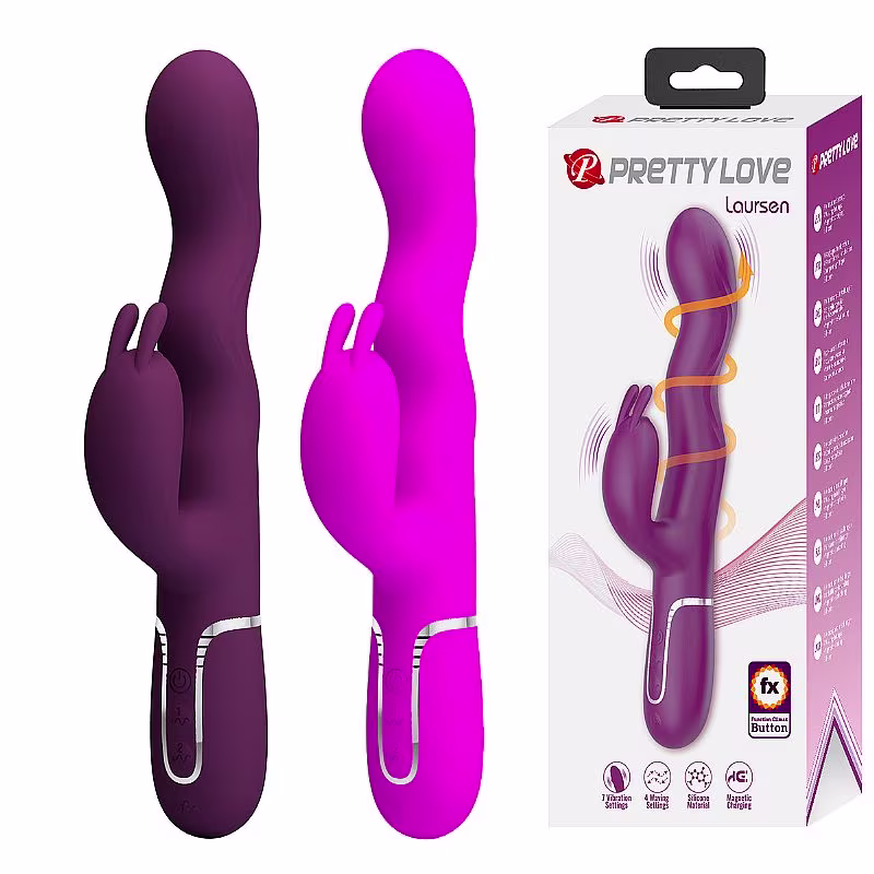 Vibrador Ponto G e Clitóris Estímulo em Ondas de Prazer Lourse Pretty Love - Roxo