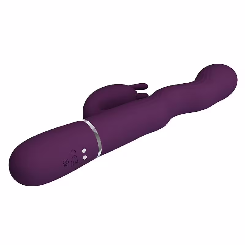 Vibrador Ponto G e Clitóris Estímulo em Ondas de Prazer Lourse Pretty Love - Roxo