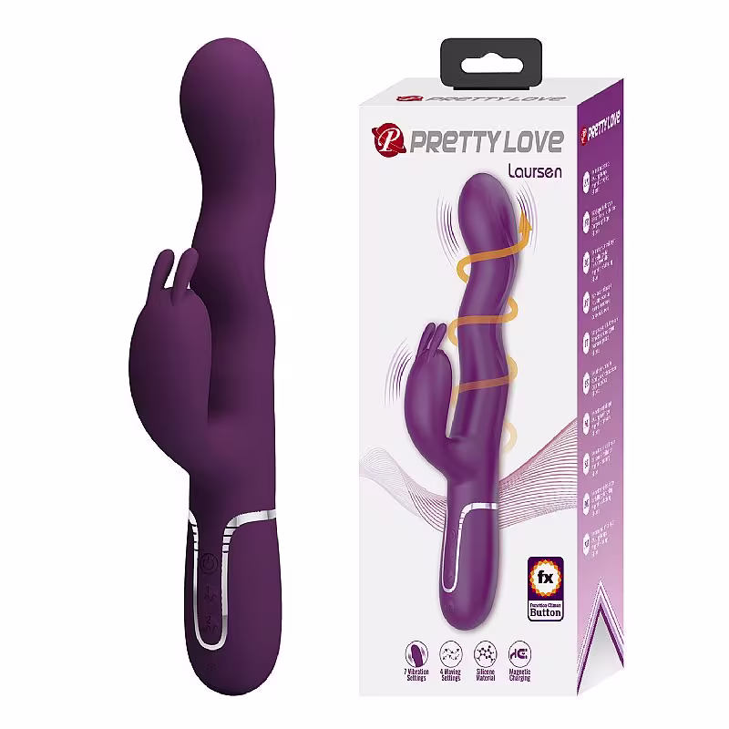 Vibrador Ponto G e Clitóris Estímulo em Ondas de Prazer Lourse Pretty Love - Roxo