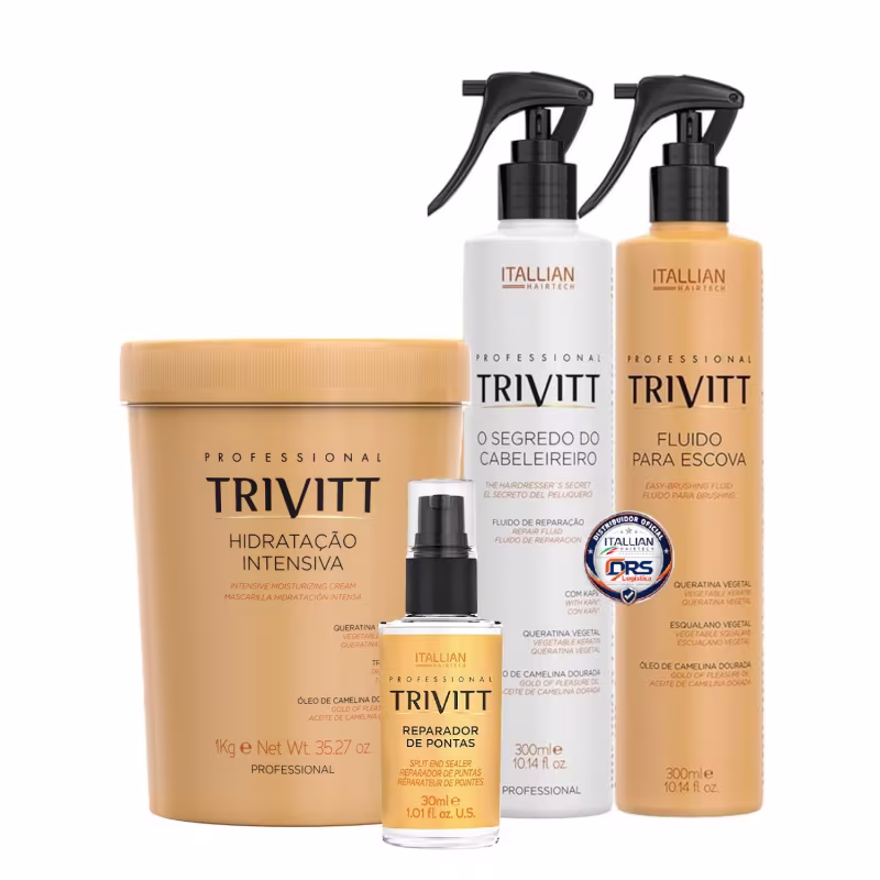 Kit Hidratação Capilar Trivitt 4 Itens – Hidratação & Reconstrução Profunda