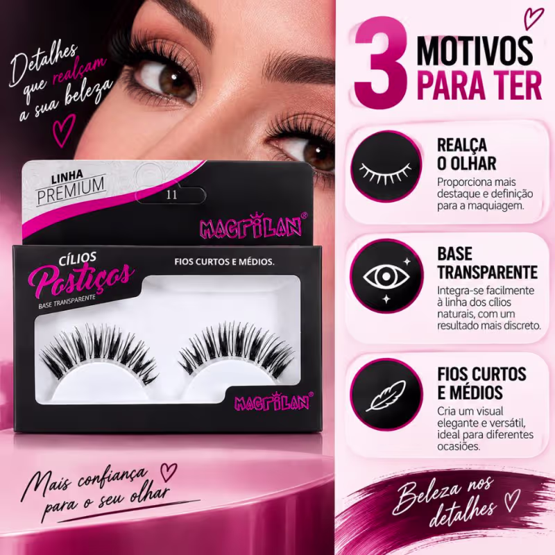 Cilios Sem Cola Macrilan Linha Premium Max Cl4-11
