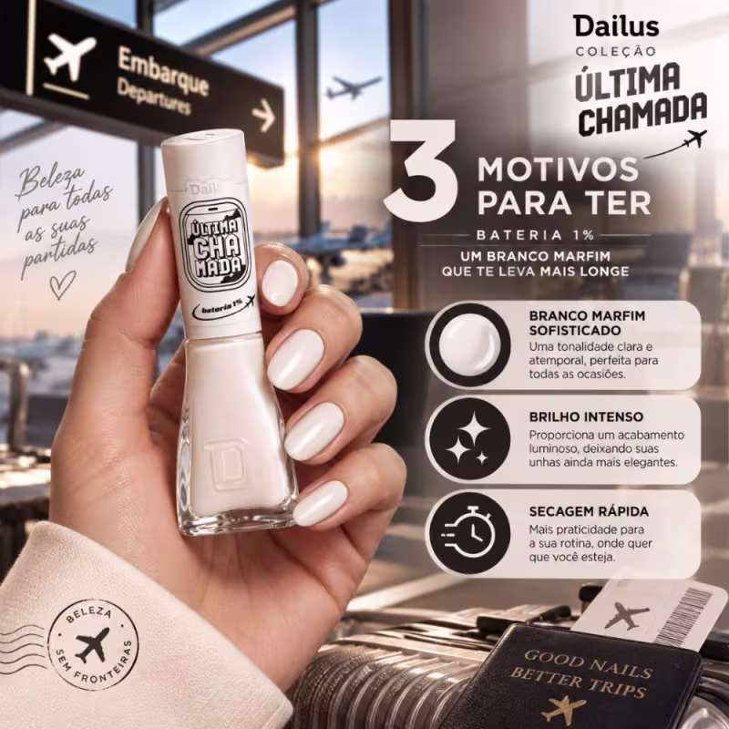 Esmalte Cremoso Dailus Última Chamada Bateria 1% 8ml