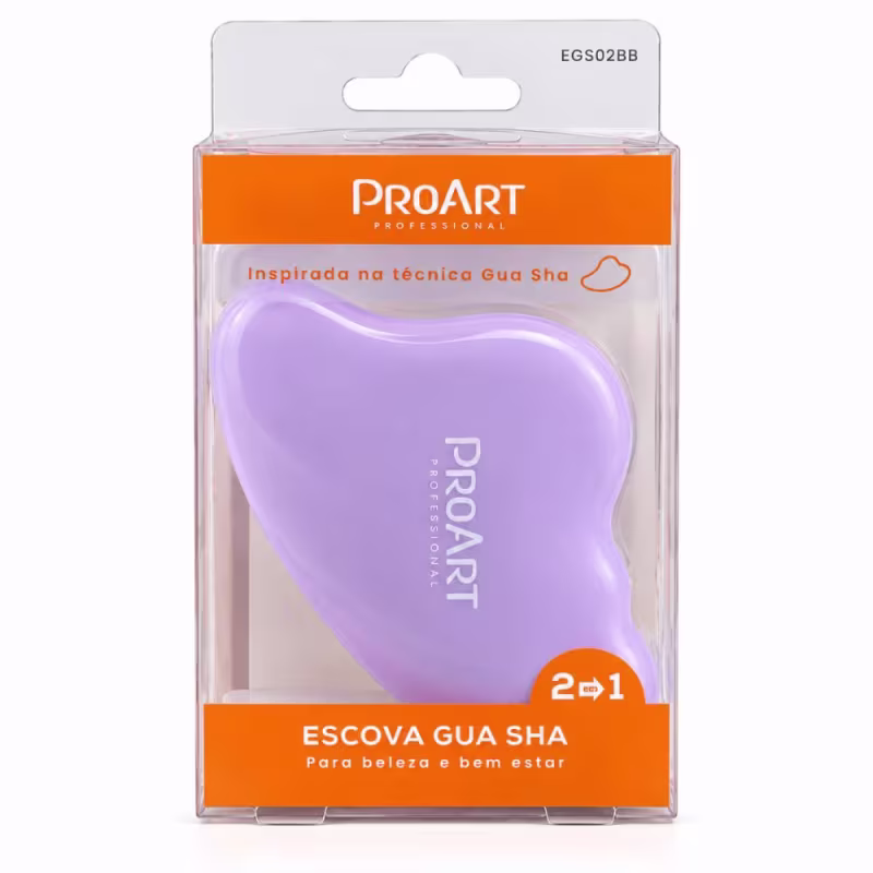 Escova Gua Sha Proart 2 Em 1 Massageador Lilás Egs02bb