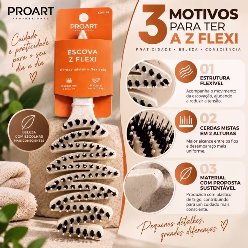 Escova Proart Z Flexi Off White Ezf01bb