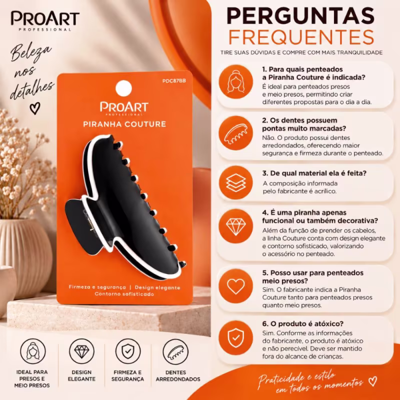 Piranha Proart Couture Preta Pdc87bb