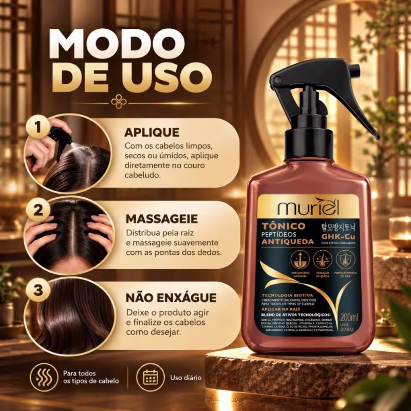 Tônico Antiqueda Muriel Peptídeos 200ml