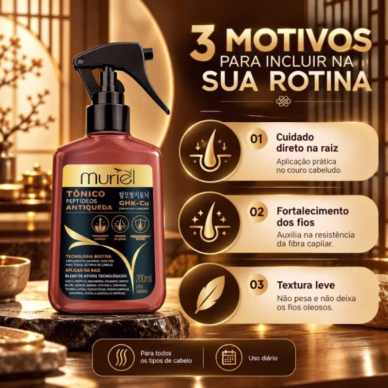 Tônico Antiqueda Muriel Peptídeos 200ml