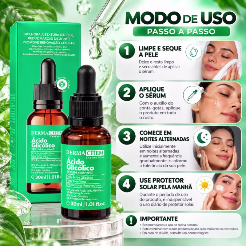 Sérum Facial Dermachem Control Ácido Glicólico 30ml