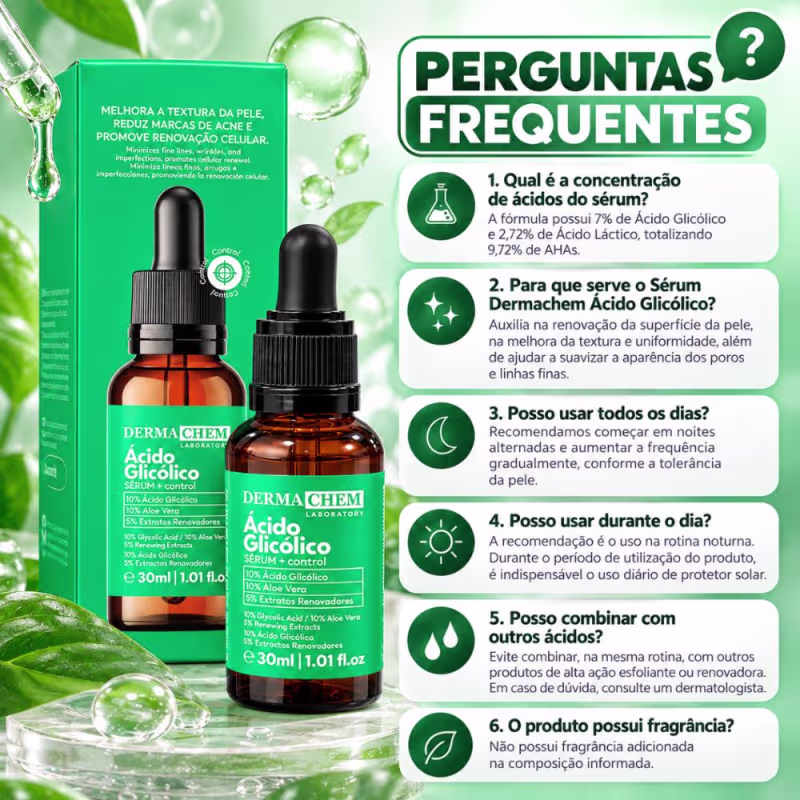 Sérum Facial Dermachem Control Ácido Glicólico 30ml