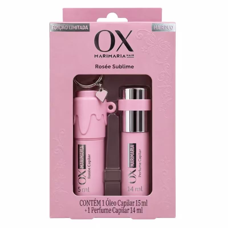 Kit Ox Mari Maria Hair Rosée Sublime Com Chaveiro: Perfume e Óleo Capilar
