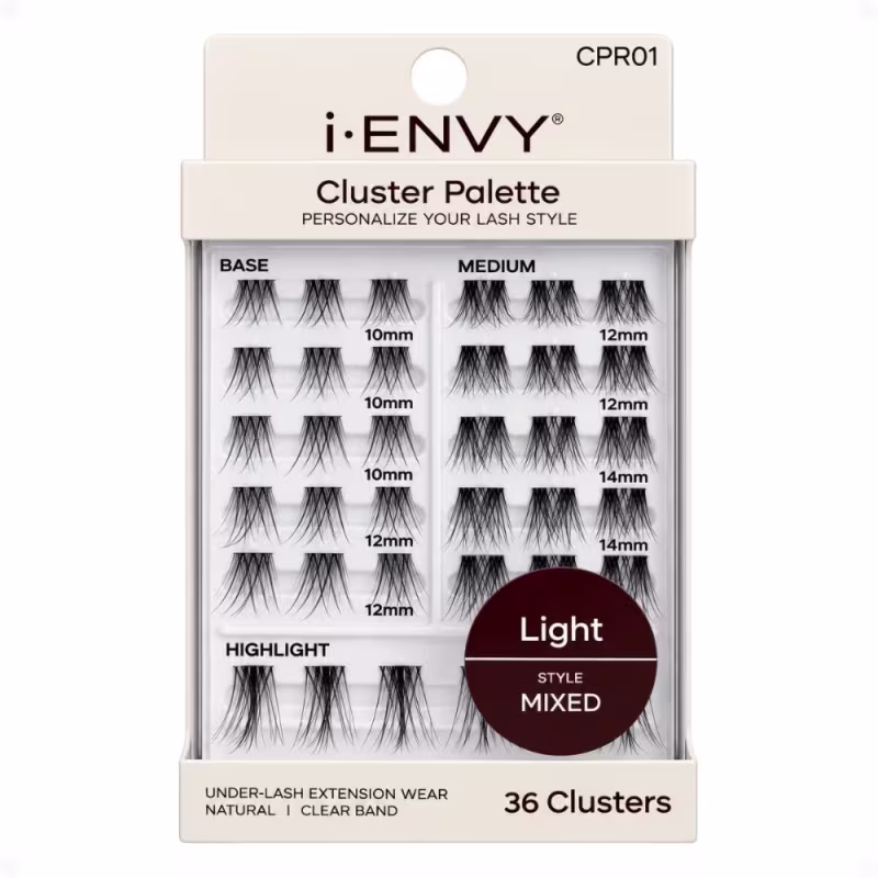 Paleta De Cílios Postiços Kiss Ny I-Envy Cluster Palette Light Style Mixed Cpr01
